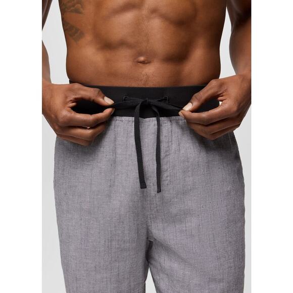 PrAna Vaha Balance Pant Mens XXL Gray Hemp Drawstring Pockets Straight Leg - Picture 3 of 12